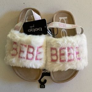 Bebe Furry Slides Sizes 10 and 12